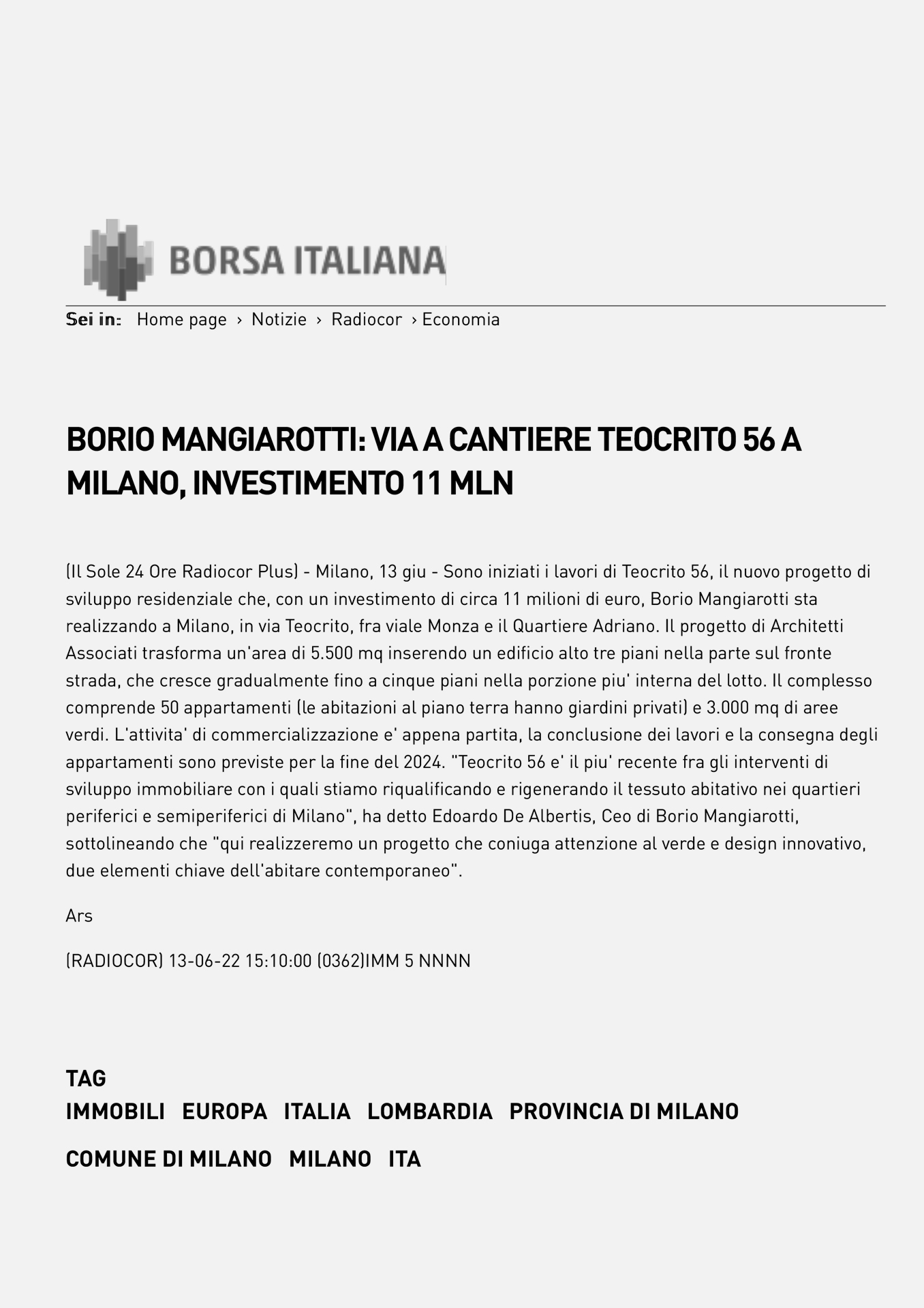 Al via il cantiere di Teocrito 56